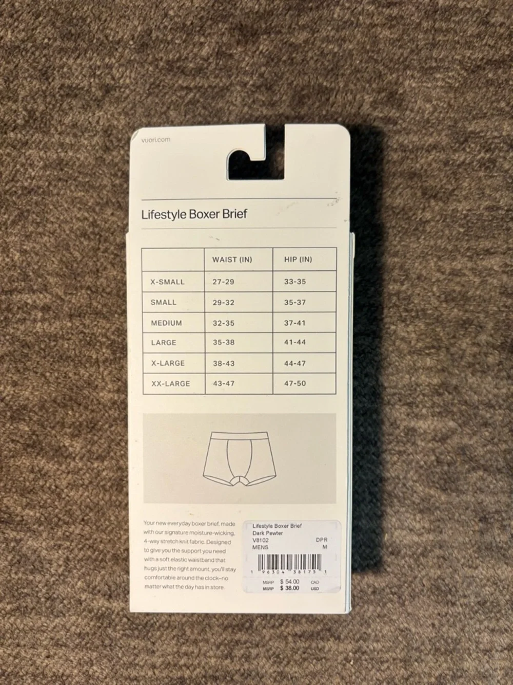 RESTOCK Vuori Men’s “Lifestyle” Boxer Brief 5” Inseam (M)